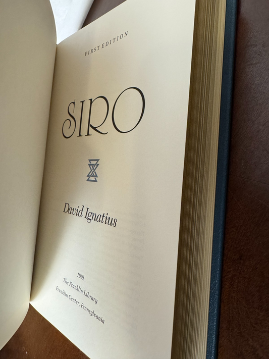 Cover of Siro by David Ignatius, Signed First Edition, Franklin Library Leather Bound