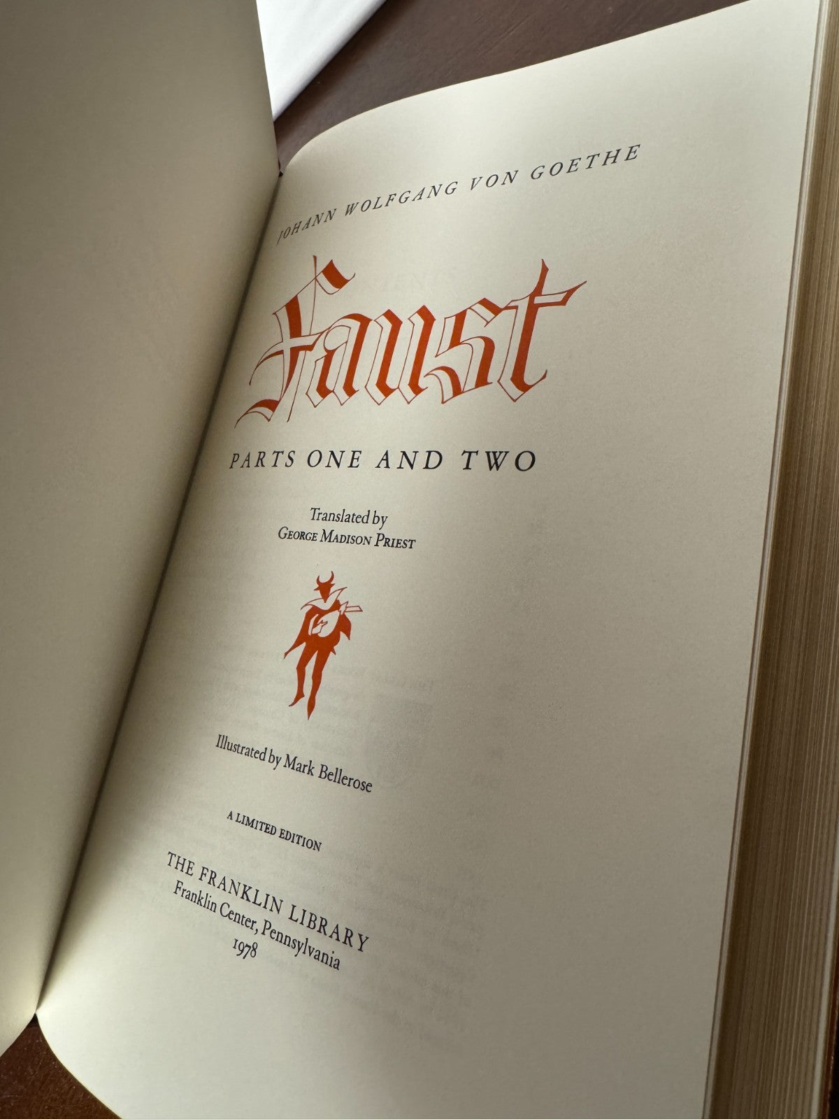 Faust by Goethe Franklin Library leather edition – photo 2