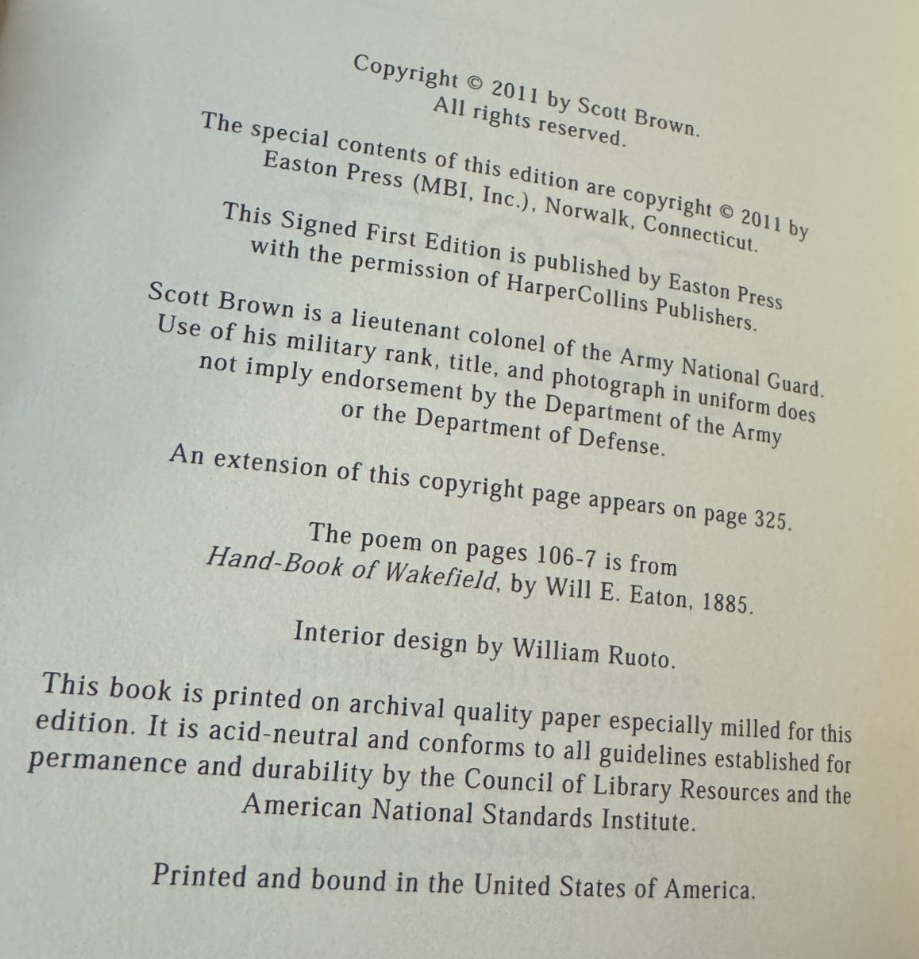 Against All Odds signed Scott Brown Easton Press – photo 9
