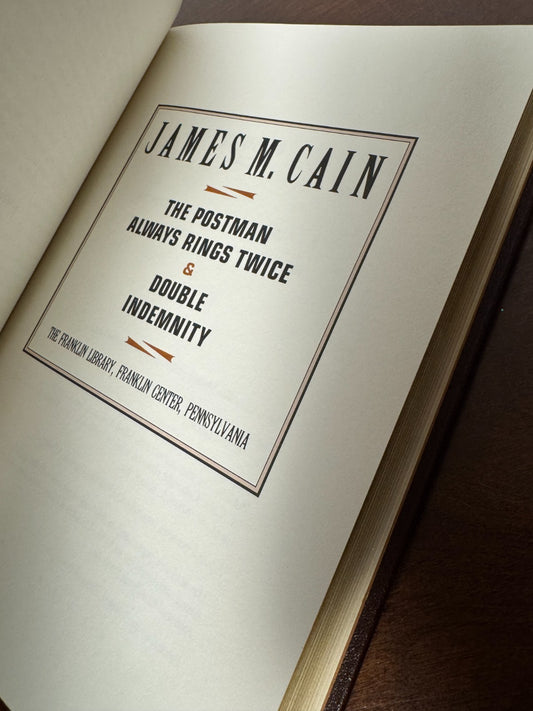 Cover of The Postman Always Rings Twice & Double Indemnity by James M. Cain, Franklin Library Leather Bound