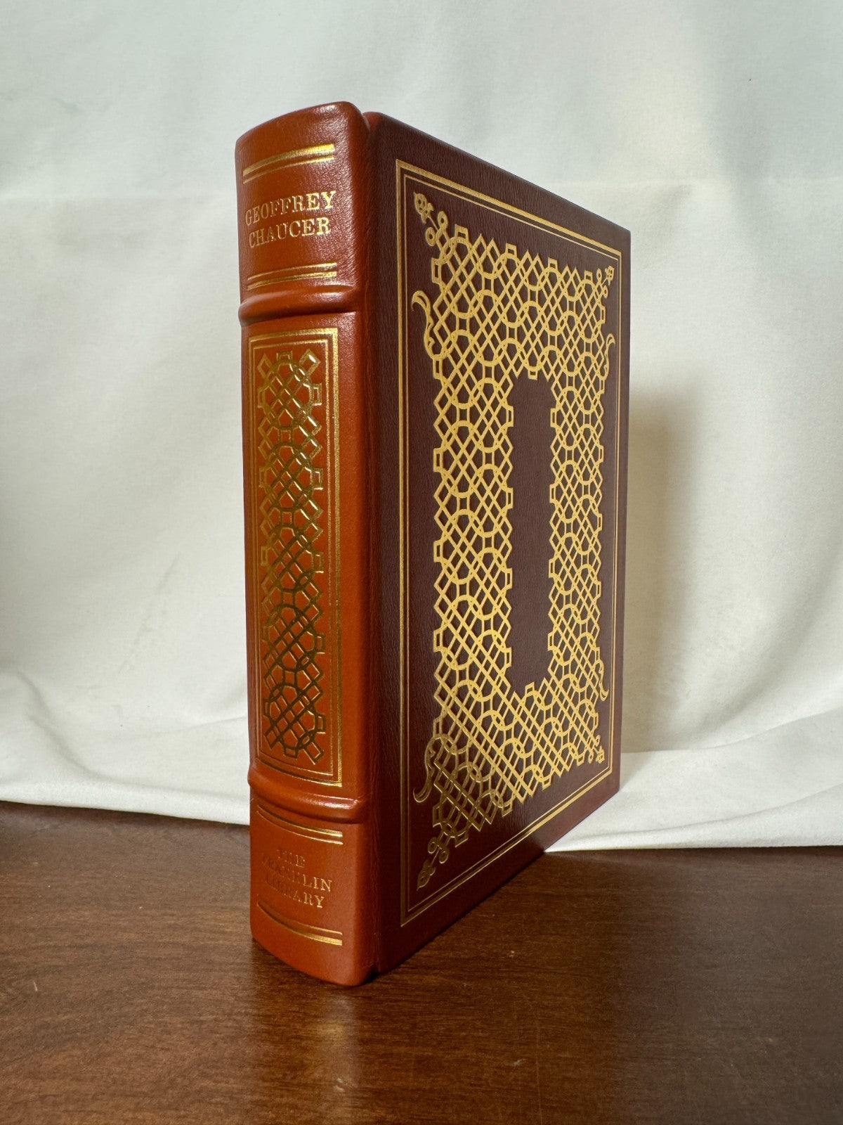 Cover of The Canterbury Tales by Geoffrey Chaucer, Franklin Library Limited Edition, Leather Bound