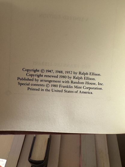 Invisible Man Franklin Library leather edition – photo 6