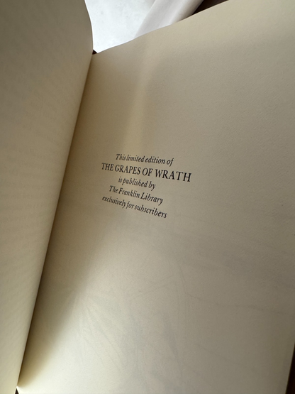 The Grapes of Wrath Franklin Library 1975 leather edition – photo 3