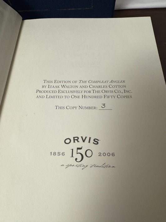 Cover of The Compleat Angler by Izaak Walton, Orvis 150th Limited Edition #3/150