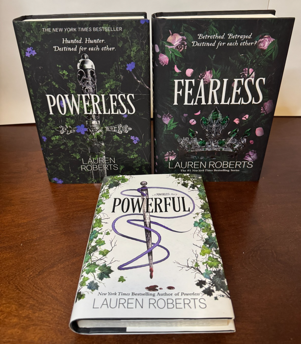 Cover of Powerless Trilogy by Lauren Roberts, 3-Book Hardcover Set