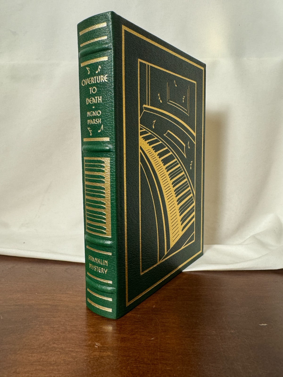 Cover of Overture to Death by Ngaio Marsh, Franklin Library Leather Bound Edition