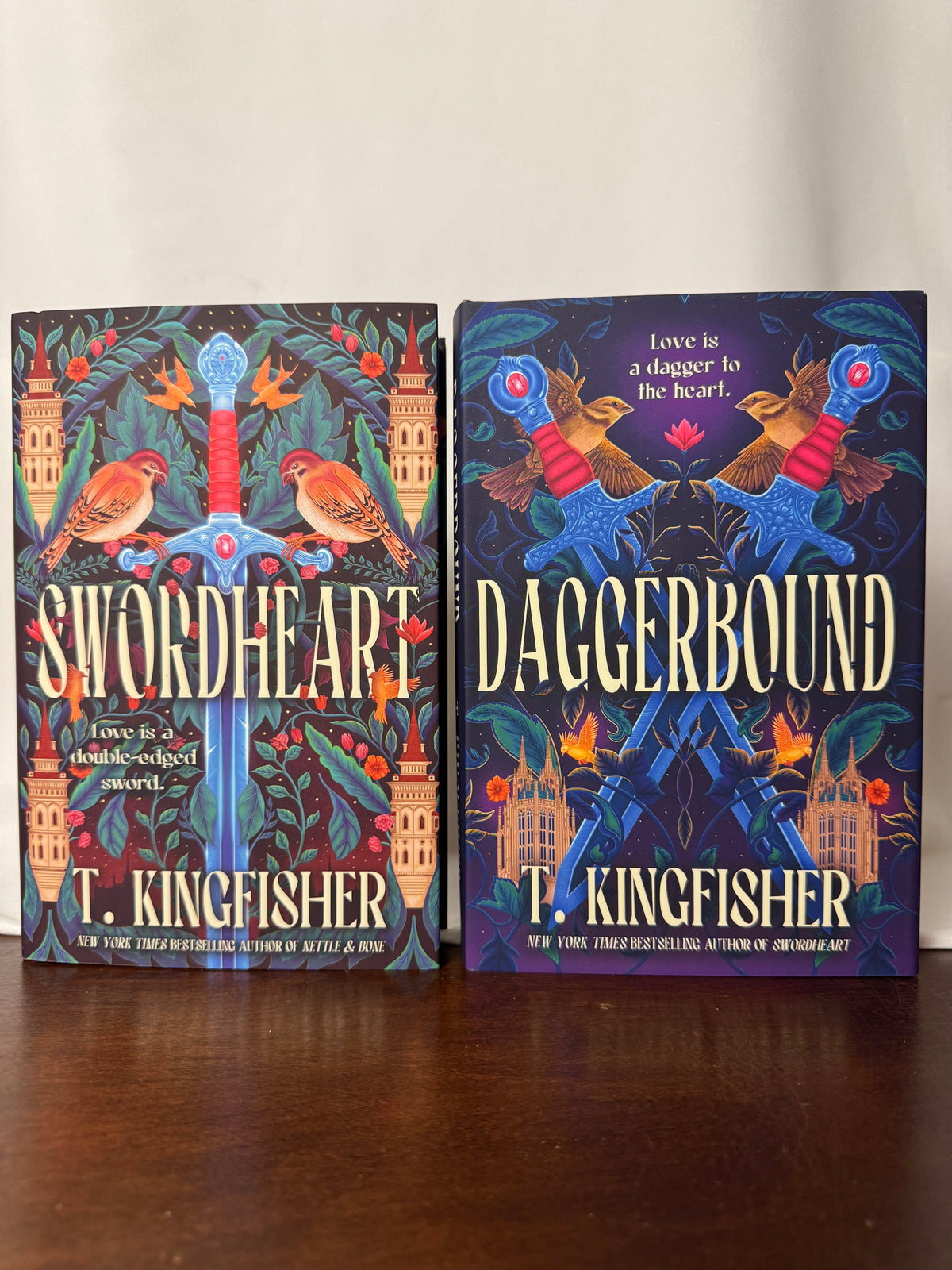 Swordheart Deluxe Set by T. Kingfisher – Swordheart & Daggerbound, Deluxe Hardcovers with Sprayed Edges