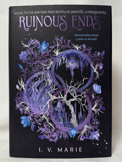 Cover of Ruinous Ends (The Souls of Blackwood Academy, Book 2) by I.V. Marie, Special Edition Hardcover with Sprayed Edges