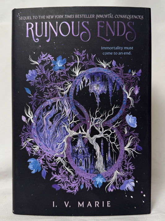Cover of Ruinous Ends (The Souls of Blackwood Academy, Book 2) by I.V. Marie, Special Edition Hardcover with Sprayed Edges